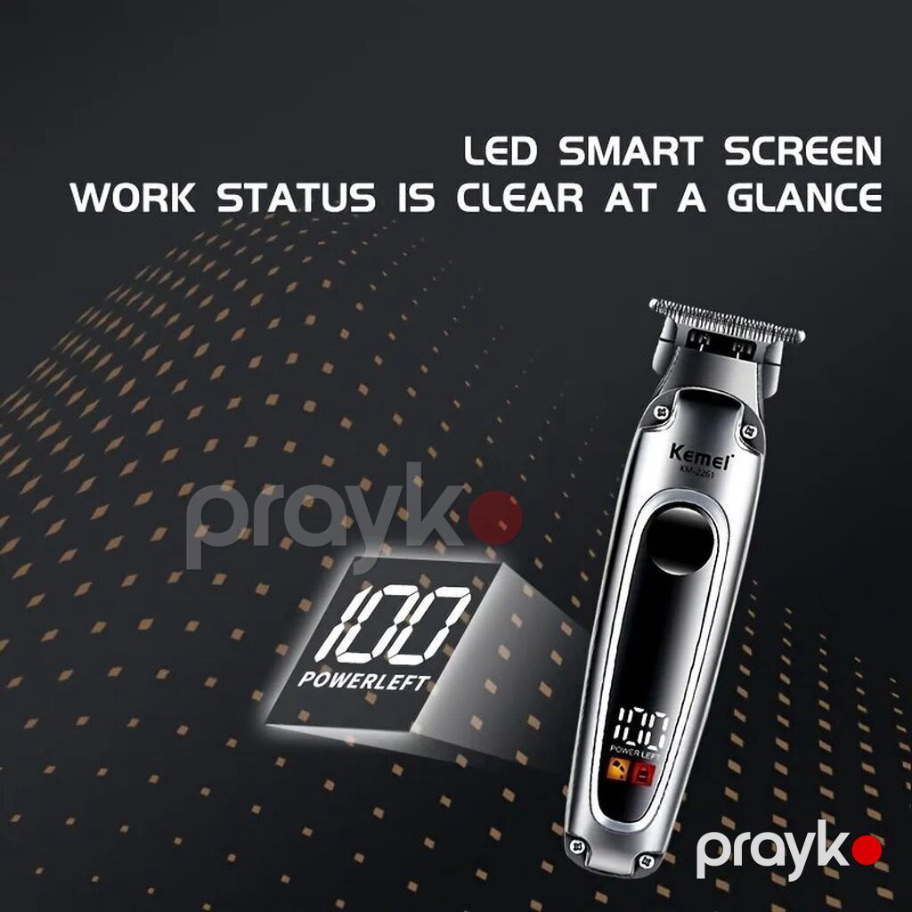 Taraş aparatı Kemei 2261 - 2 Sürətli / 6000-6500 RPM / 1200mAh / 150 — Saç kəsmə maşınları, Bakı (5)