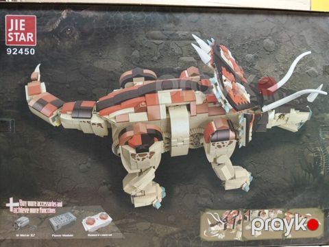 JIE Star 92450 konstruksiya dəsti – tritseratops modelinin yığılması — Bakı