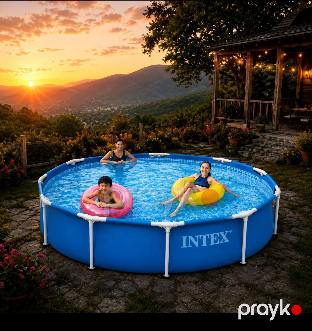 Karkaslı hovuz Intex, göy, 4485 l, 305x76 sm — Hovuzlar, Bakı (3)