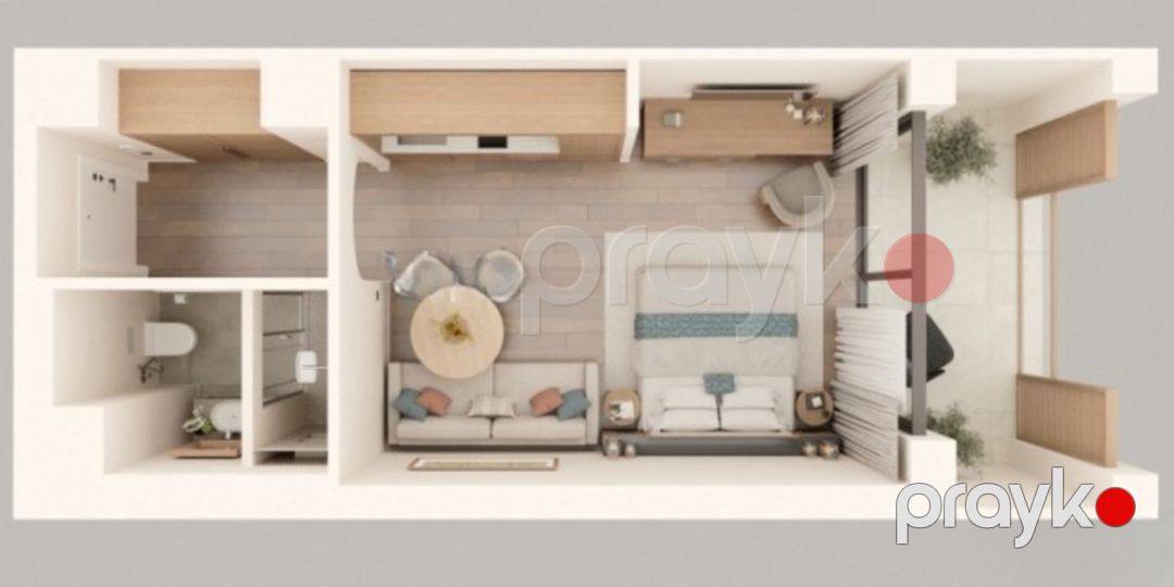 Satılır 1 otaqlı yeni tikili 36 m² — Mənzil, Bakı (7)