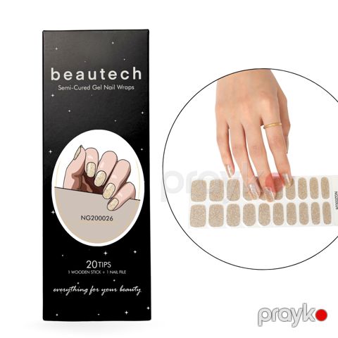 Taxma dırnaq yapışqan-gel NG200026 Beautech Gel Nail Wraps 20 Tips — Bakı