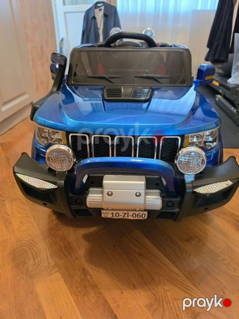 Uşaq üçün elektrikli “Jeep” tipli minik maşını - Korpus: parlaq mavi — Bakı
