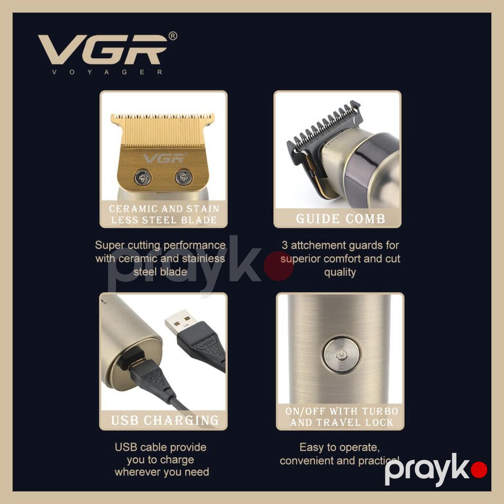 Profissional Trimmer VGR 991 - Keramik Bıçaqlı / 2000mAh / 400 Dəqiqə — Saç kəsmə maşınları, Bakı (6)