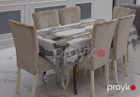 Qonaq otağı üçün, İşlənmiş, Açılmayan, Dördbucaq masa, 6 stul — Bakı