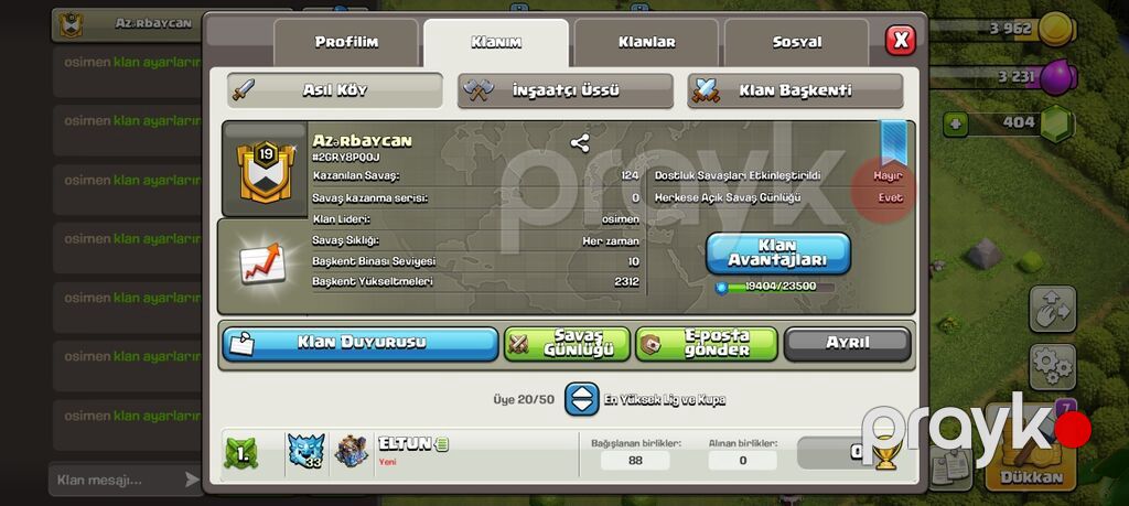 Clash of Clans klanı: AZəRbəycan (tag: #2GRV89P0U) - Klan səviyyəsi — Digər, Ucar (2)