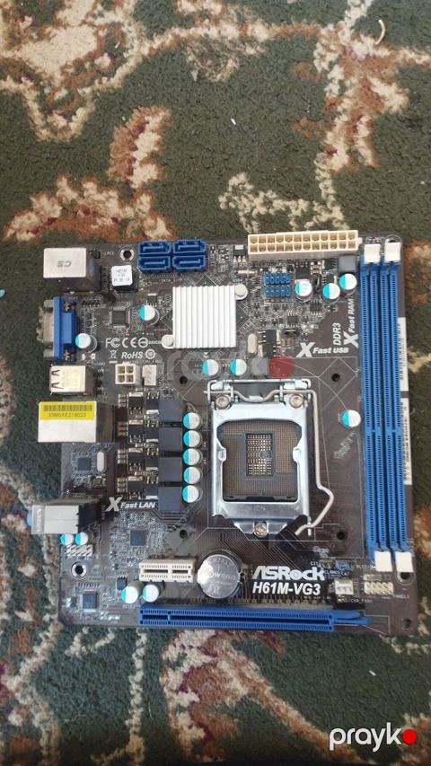 ASRock H61M-VG3 anakart - Çipset: Intel H61 - Soket: LGA1155 (Intel — Bakı