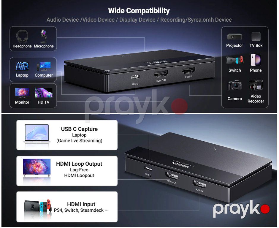 Capture Card "Ugreen" 4K Dual HDMI — Periferik cihazlar, Bakı (8)