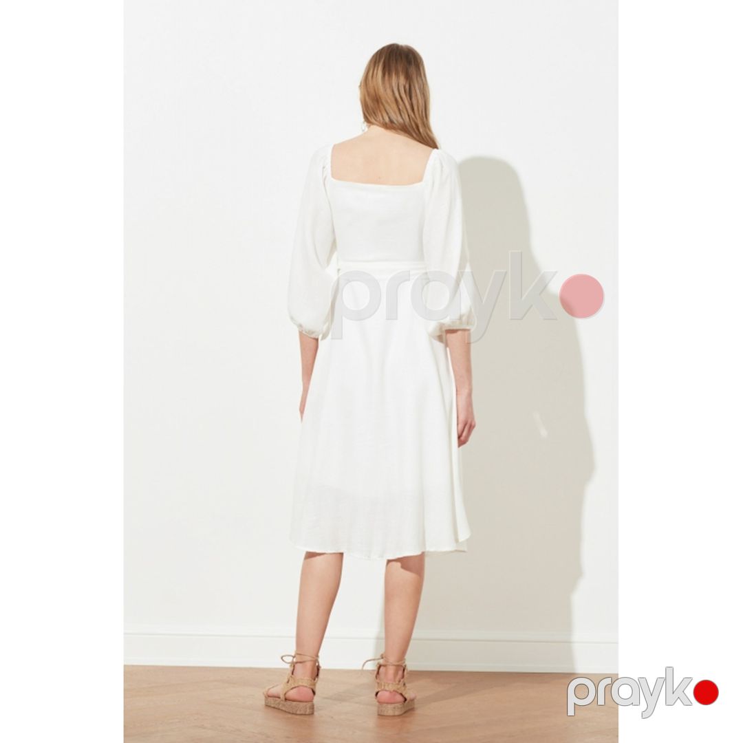 Qadınlar üçün gündəlik don MRD-111002, ağ, pambıq/polyester, ölçü S — Gündəlik paltarlar, Bakı (2)