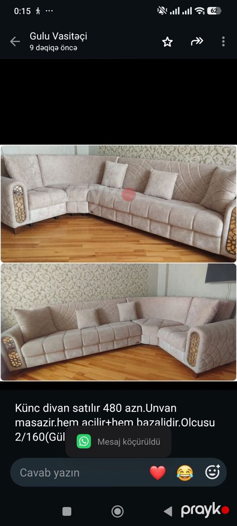 Künc divan satılır 480 azn.Unvan masazir.hem acilir+hem — Bakı