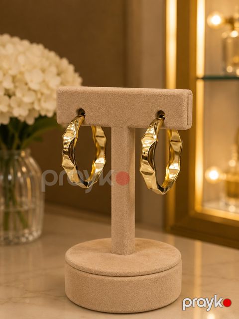 Sırğa-halqa 2487143, qızılı, paslanmayan polad, 10 mm — Bakı