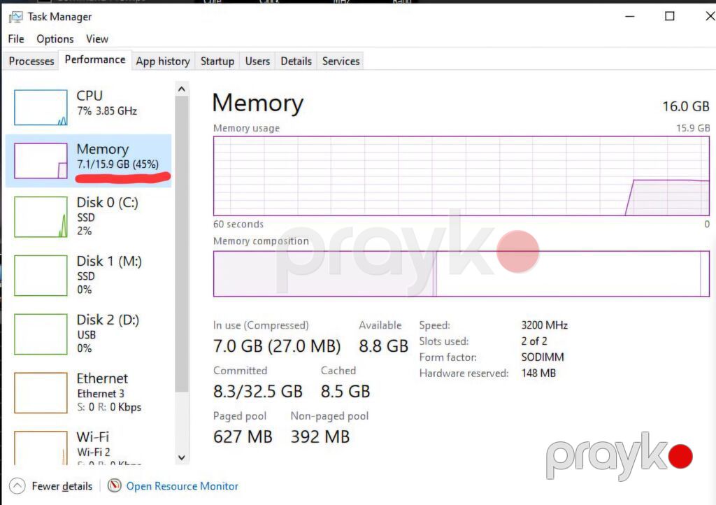 Samsung DDR4 3200 MHz Sodımm noutbuk RAM-i satilir (2×8 GB, ümumilikdə — Operativ yaddaş, Bakı (6)