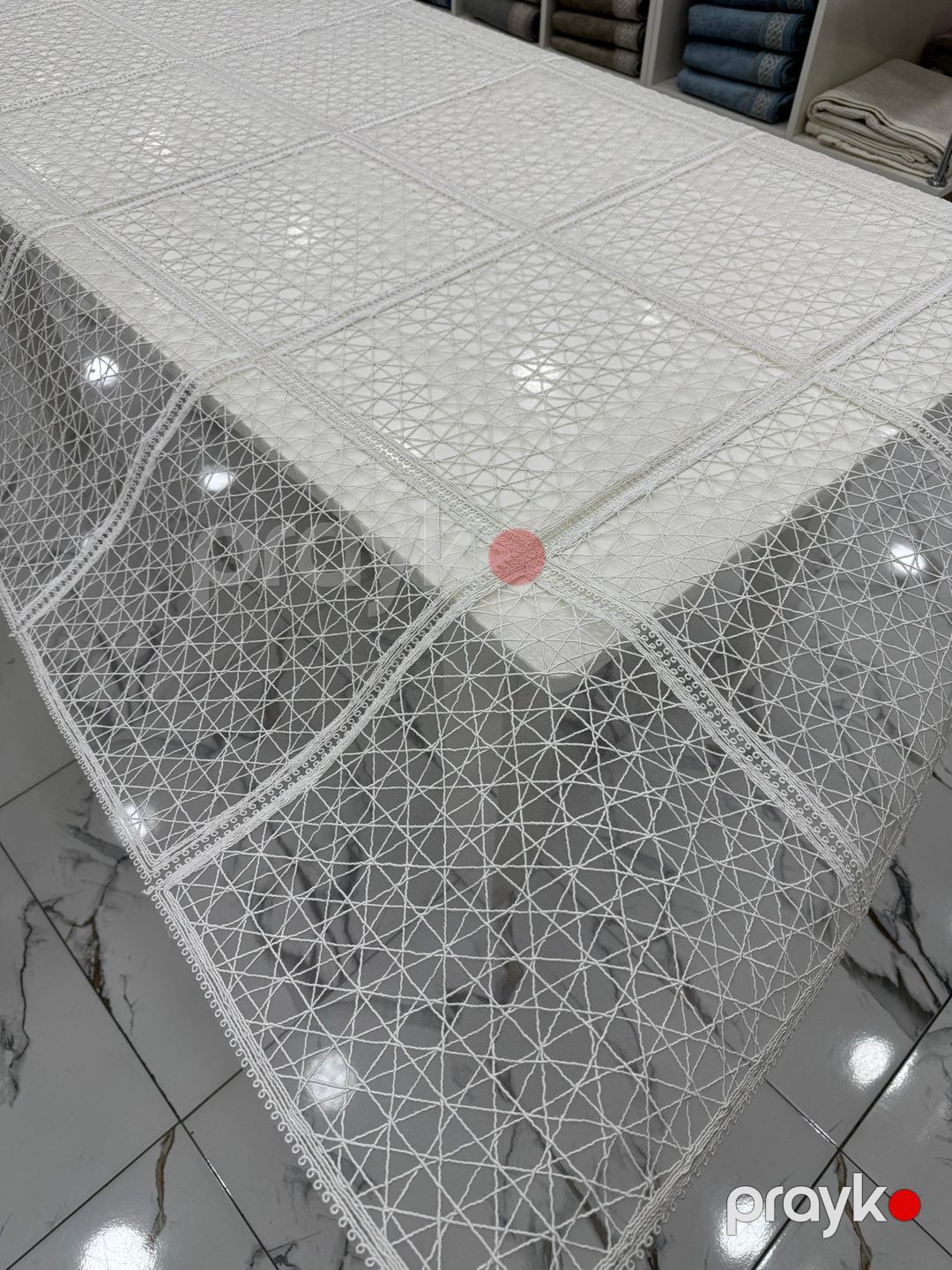 Süfrə Annaberry, gipür, 160x300 sm, ağ — Mallar, Bakı (2)