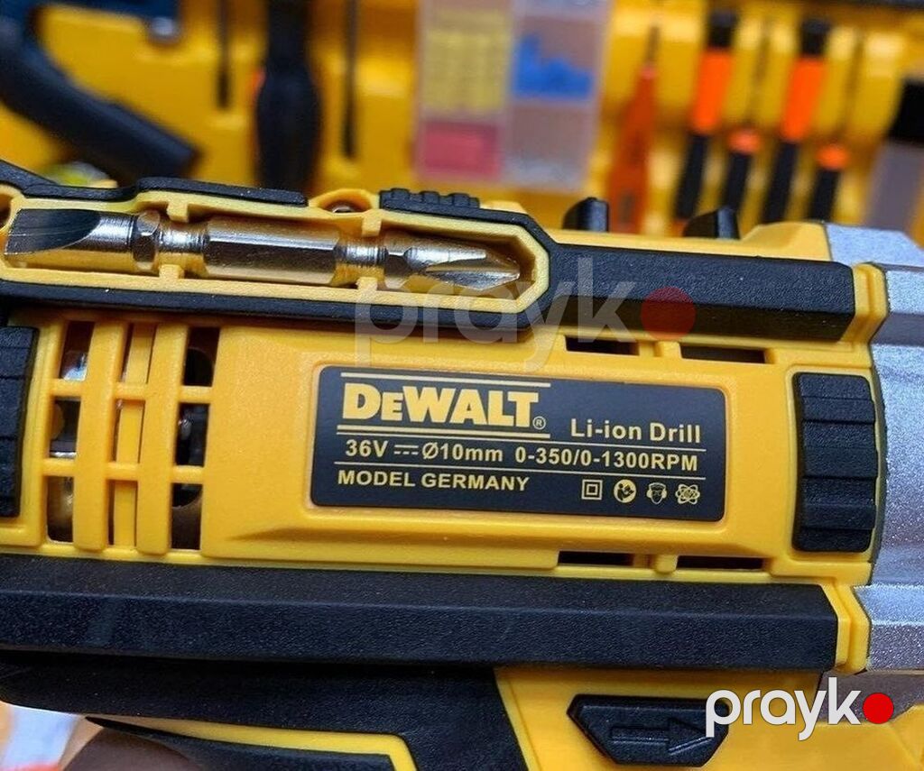 Dewalt 36V XR akkumulaytorlu təmir dəsti – çoxfunksiyalı qazma/şurup — Drels, vintovkular və qaitkçekicilər, Digah (5)