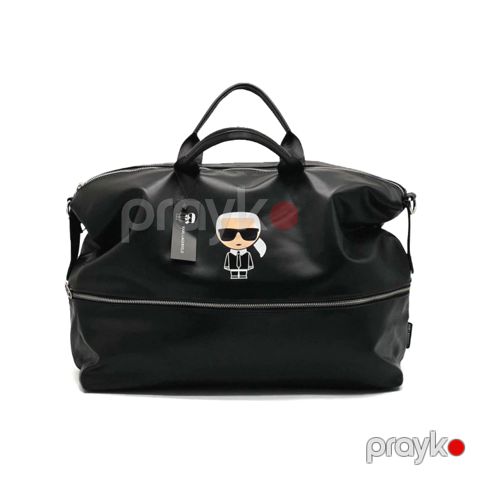 Səyahət çantası Karl Lagerfeld SMRTSHh14JRD, dəri, qara — Bakı