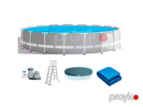 Karkaslı hovuz İntex Rectangular Frame H26732NP, boz, 549x122 sm, 24311 l — Bakı