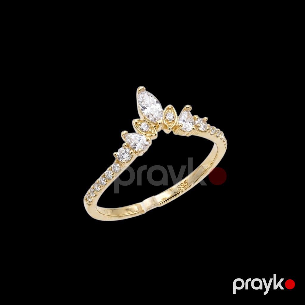 Qadınlar üçün üzük VJ863435, qızıl 585 əyar — Mallar, Bakı (2)