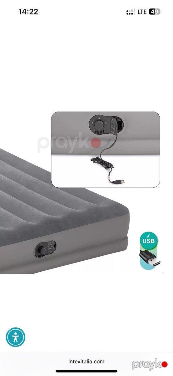 Hava döşəyi "İntex 64112" USB — Mebel, Bakı (2)
