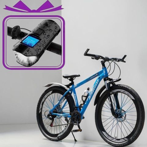 Dağ velosipedi VeloStrim, Hədiyyə 3-ü 1-də, fənər/sürət ölçən/siqnal, TECH_10229, mavi — Bakı