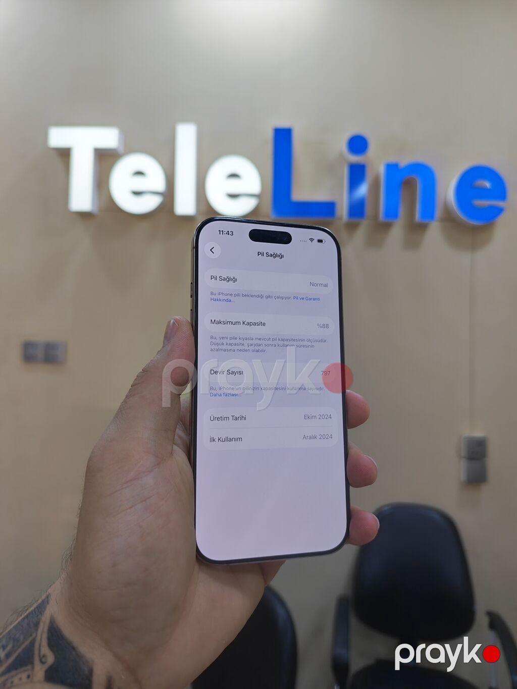 IPhone 16 Pro, 128 GB, Desert Titanium, Zəmanət, Simsiz şarj, Face ID — Apple iPhone, Bakı (2)