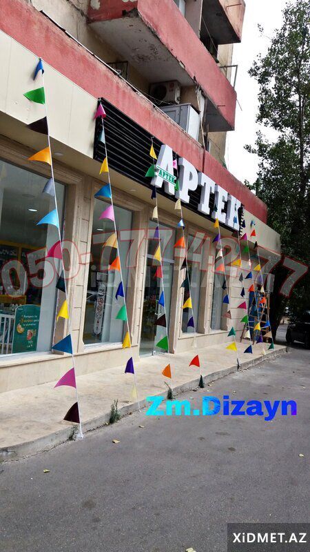Şar bayraq bəzəmə — Reklam işləri, Bakı (10)
