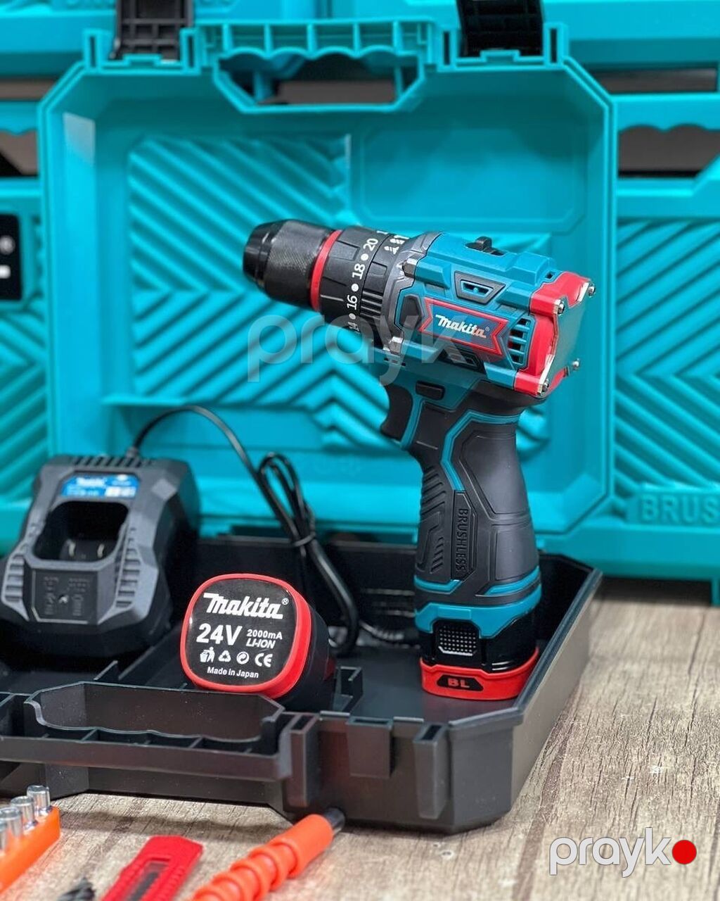 Makita simsiz zaryadlı matkap/şurupka dəsti - Brushless (fırçasız) — Drels, vintovkular və qaitkçekicilər, Digah (4)