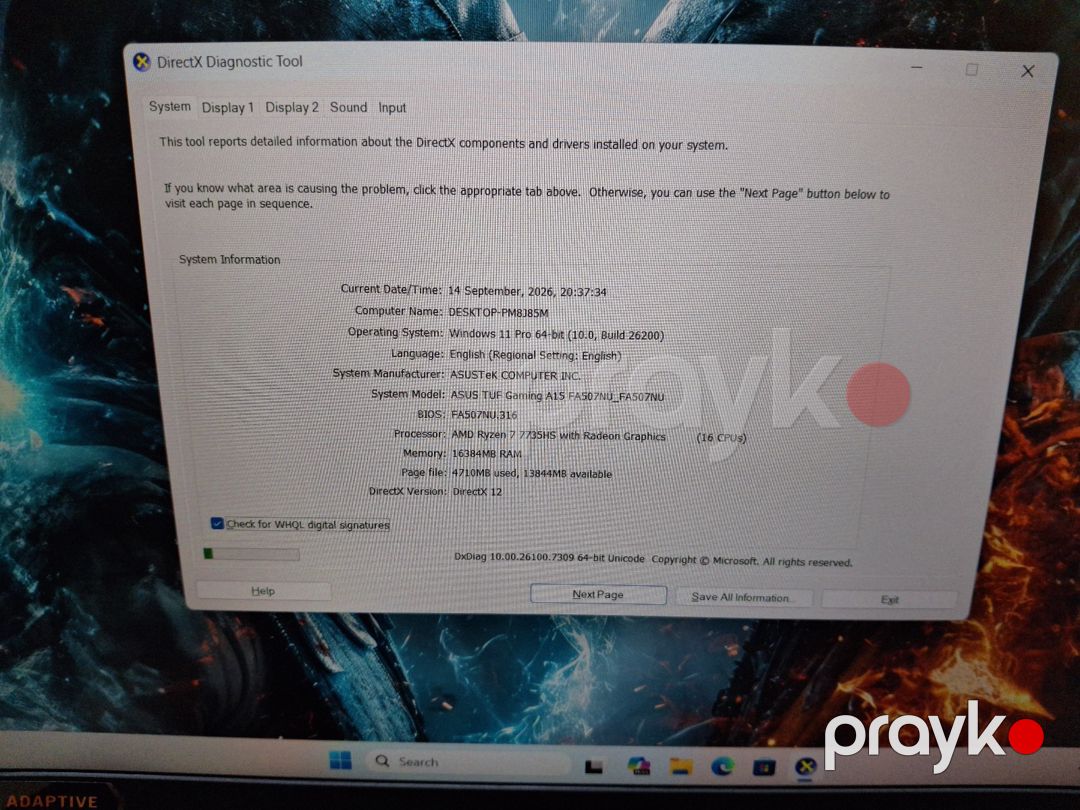 Asus Tuf Gaming A15 Ryzen 7 7735HS Rtx4050 6gb — Noutbuklar, Bakı (9)