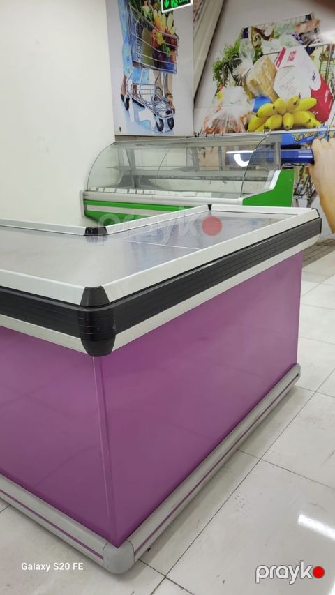 Supermarket kassası üçün L‑formalı kassir masası - L‑şəkilli dizayn — Bakı