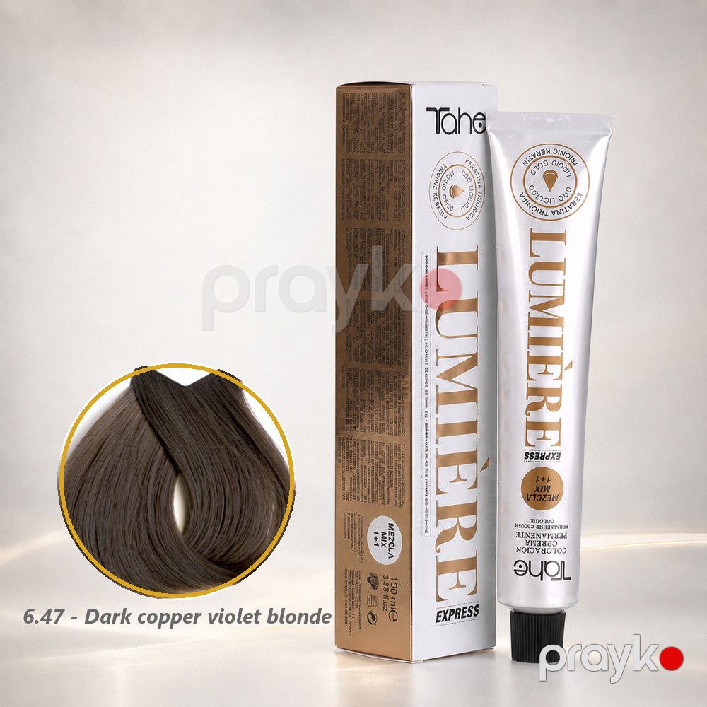 Saç boyası Tahe Lumière Express 6.47 Dark copper violet blonde 100 ml — Mallar, Bakı (2)