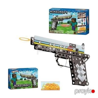 Təkərli oyuncaq Lego Hot Wheels Minecraft, metal Lego tipli konstruksiya hissələri, rəngarəng rezinlərlə atış imkanı, 6+ yaş - BR-092 — Bakı