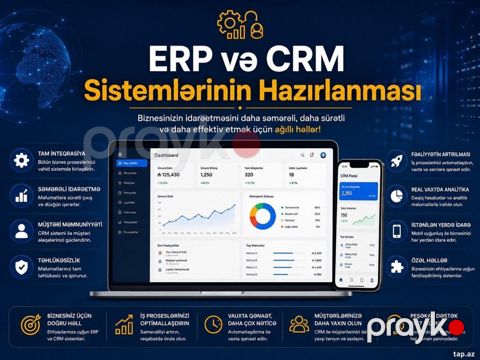 ERP və CRM sistemlərinin hazırlanması ERP və CRM Sistemlərinin — Bakı
