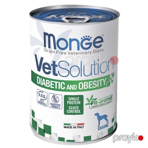 İtlər üçün nəm yem Monge VetSolution Diabetic and Obesity, 400 q — Bakı