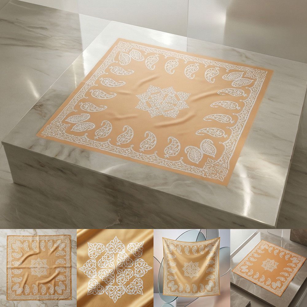 Kəlağayı Süsən S804, ipək, 150x150 sm, narıncı — Mallar, Bakı (3)