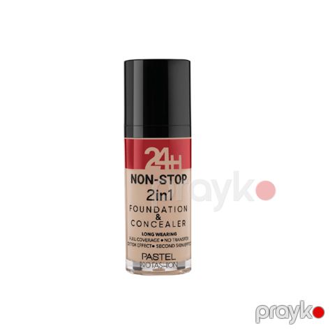 Tonal krem Pastel Profashion 24H Non-Stop 2 в 1 Foundation & Concealer 606 Warm 30 ml