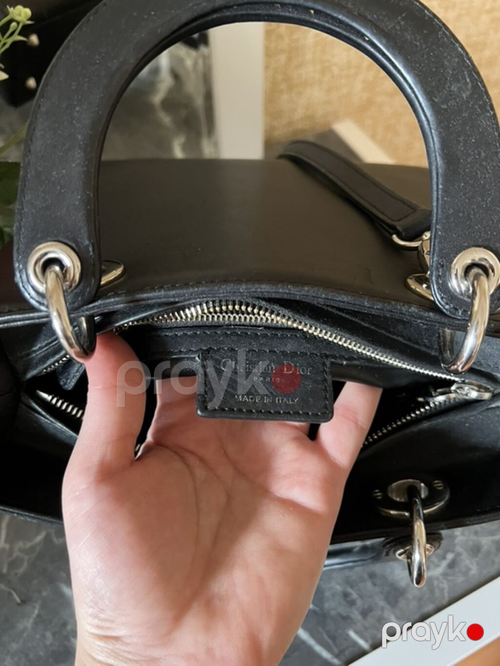Orijinal Christian Dior Lady Dior çanta - Material: qara rəngli — Çantalar, çamadanlar, cüzdanlar, Bakı (3)