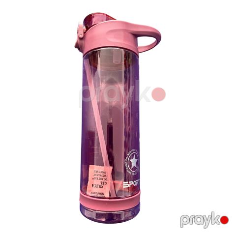 İdman su qabı, BPA Free plastik, 750 ml, Çəhrayı