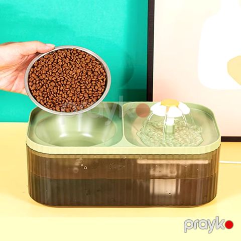 Pişiklər üçün fontan 001, yaşıl, plastik, 3 L — Bakı