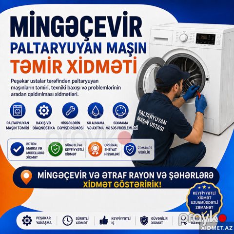 Mingəçevir paltaryuyan maşın təmiri xidm — Bakı