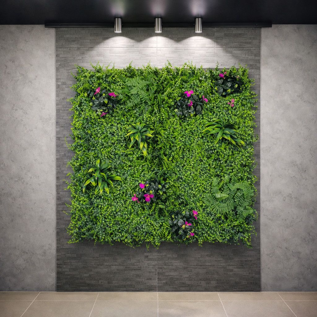 Süni yaşıllıq divar paneli 625s, plastik, 100x100 sm — Mallar, Bakı (2)