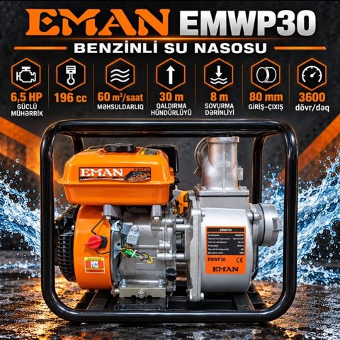 Su nasosu Eman EMWP30 4800 W 30 m 1000 l/dəq — Bakı