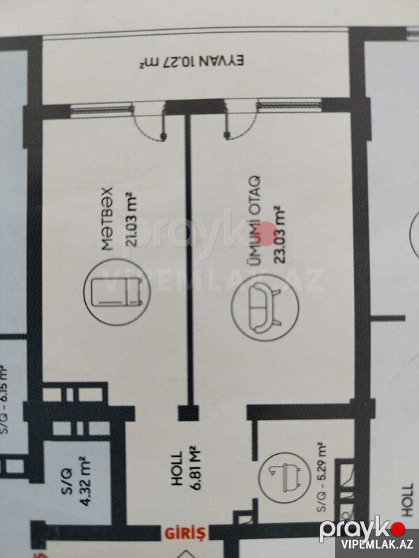Səbail rayonunda 1 otaqlı Yeni tikili Satılır, 67 m² — Mənzil, Bakı (8)