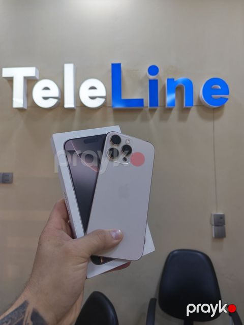 IPhone 16 Pro Max, 256 GB, Desert Titanium, Zəmanət, Simsiz şarj, Face ID — Bakı
