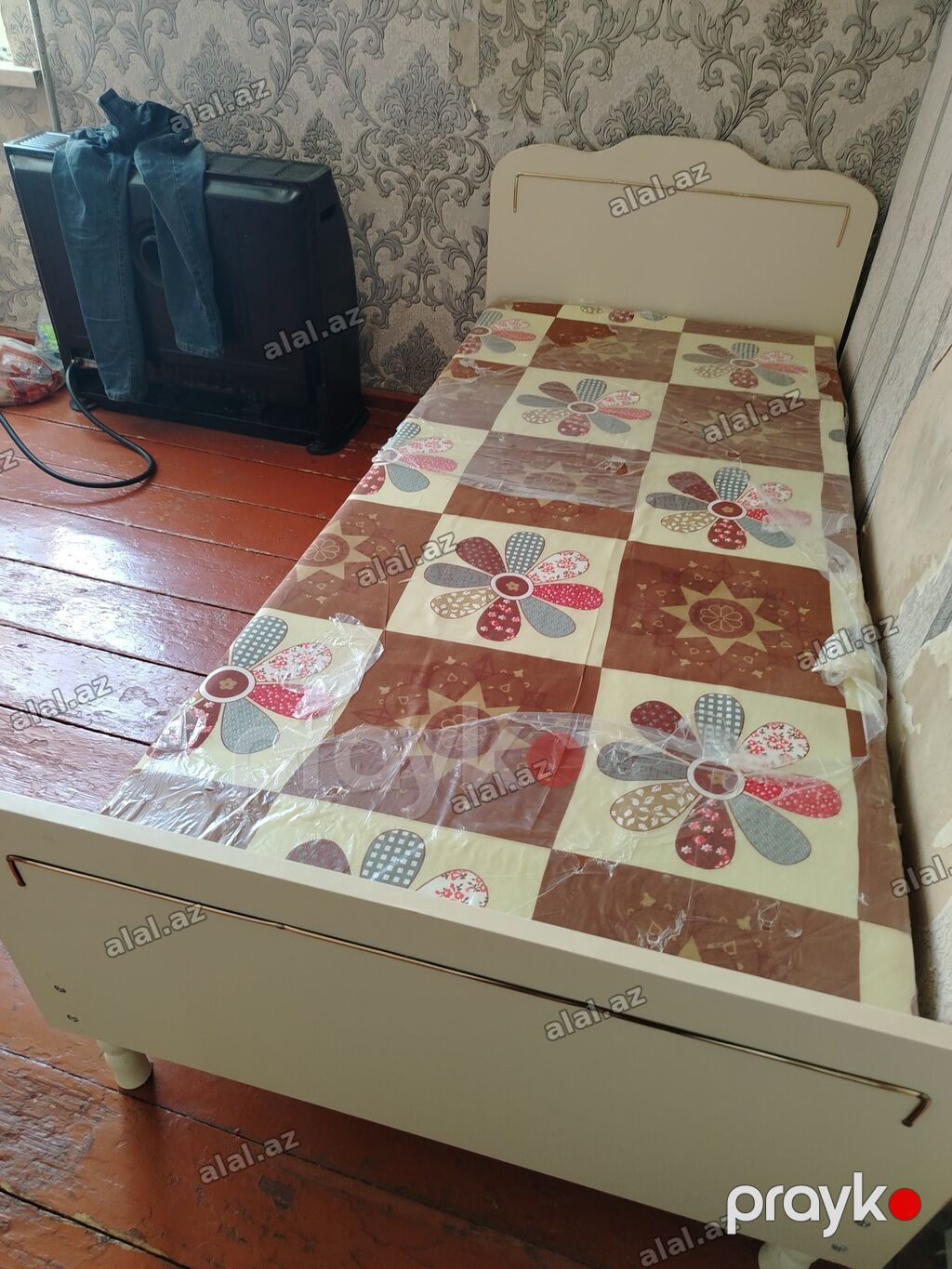 Tək nəfərlik çarpayı və döşək - Ölçü: təxminən 90×190 sm tək çarpayı — Mebel, Gəncə (3)