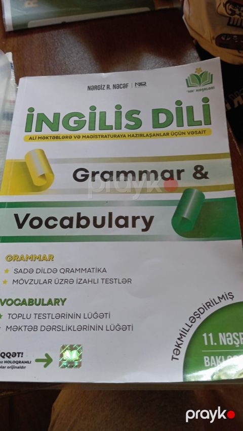 Məhsul: “İngilis Dili – Grammar & Vocabulary” (Nərgiz R. Nəcəf — Bakı