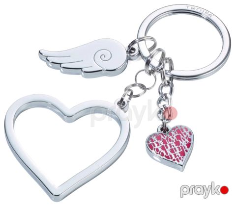 Açar üçün brelok Troika KR17-01-CH Love is in the Air, metal, 45x4x100 mm — Bakı