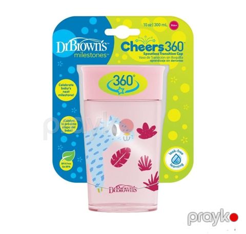 Körpələr üçün çəhrayı fincan 300ml, 9ay+ Dr.Brown's — Bakı