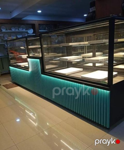Soyuducu və quru şirniyyat vitrini - Ümumi uzunluq: 3.5 m - Qiymət