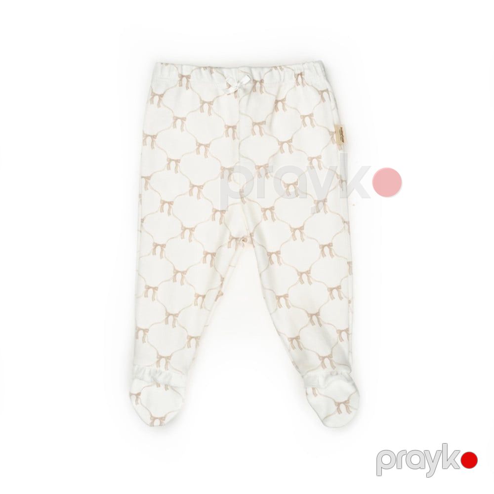 Qızlar üçün şalvar dəsti Babycosy, 2-li, ekru-qəhvəyi, 0-3 ay, %100 orqanik pambıq - 8683529324011 — Mallar, Bakı (2)