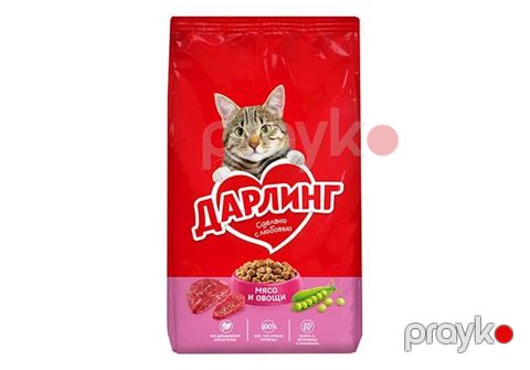 Quru yem yetkin pişiklər üçün Darling Ət və Tərəvəz 15 kq — Bakı