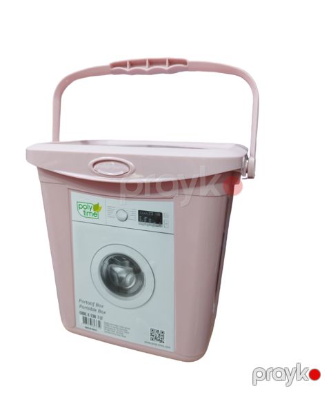 Yuyucu toz üçün konteyner Poly Time HMSD_P24 çəhrayı, 7 l, 24x20x13 sm — Bakı