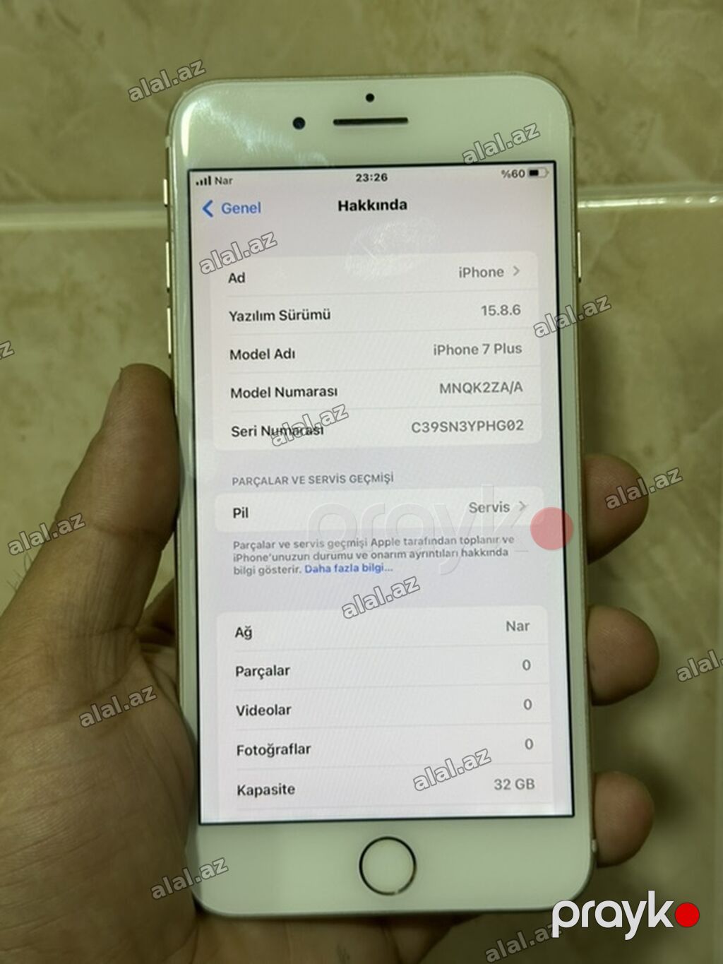 IPhone 7 Plus, 32 GB, Ağ, Barmaq izi — Elektronika, Bakı (4)